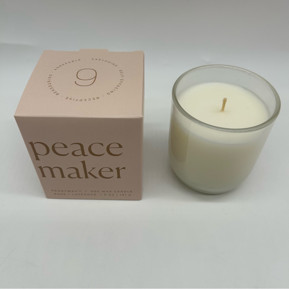 Paddywax Enneagram # 9 Peacemaker Lavender and Sage Jar soy wax Candle 5 oz NIB